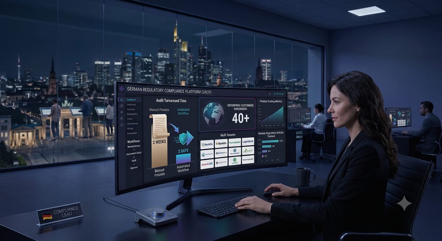 A compliance platform that replaced 40 spreadsheets — Regulatory SaaS startup